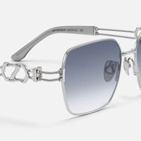 The Architect - Silver Gradient Gray Sunglasses | Vooglam Design Details