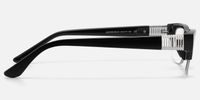Kairo - Black Semi Rimless Acetate Glasses | Vooglam Side View