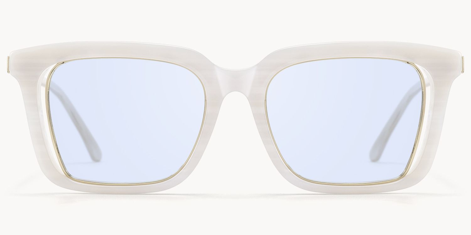Chaparral - Rectangle White Sunglasses - 1