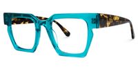 Ekanta - Square Blue Eyeglasses | Vooglam Front View