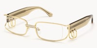 Riff - Rectangle Gold Eyeglasses - 2