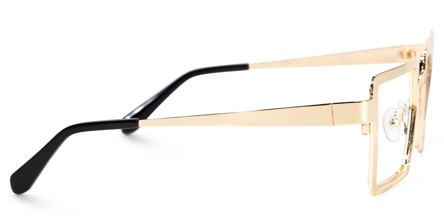 Cairbre - Refined Rectangle Gold Eyeglasses | Vooglam 4