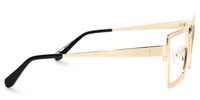 Cairbre - Refined Rectangle Gold Eyeglasses | Vooglam 