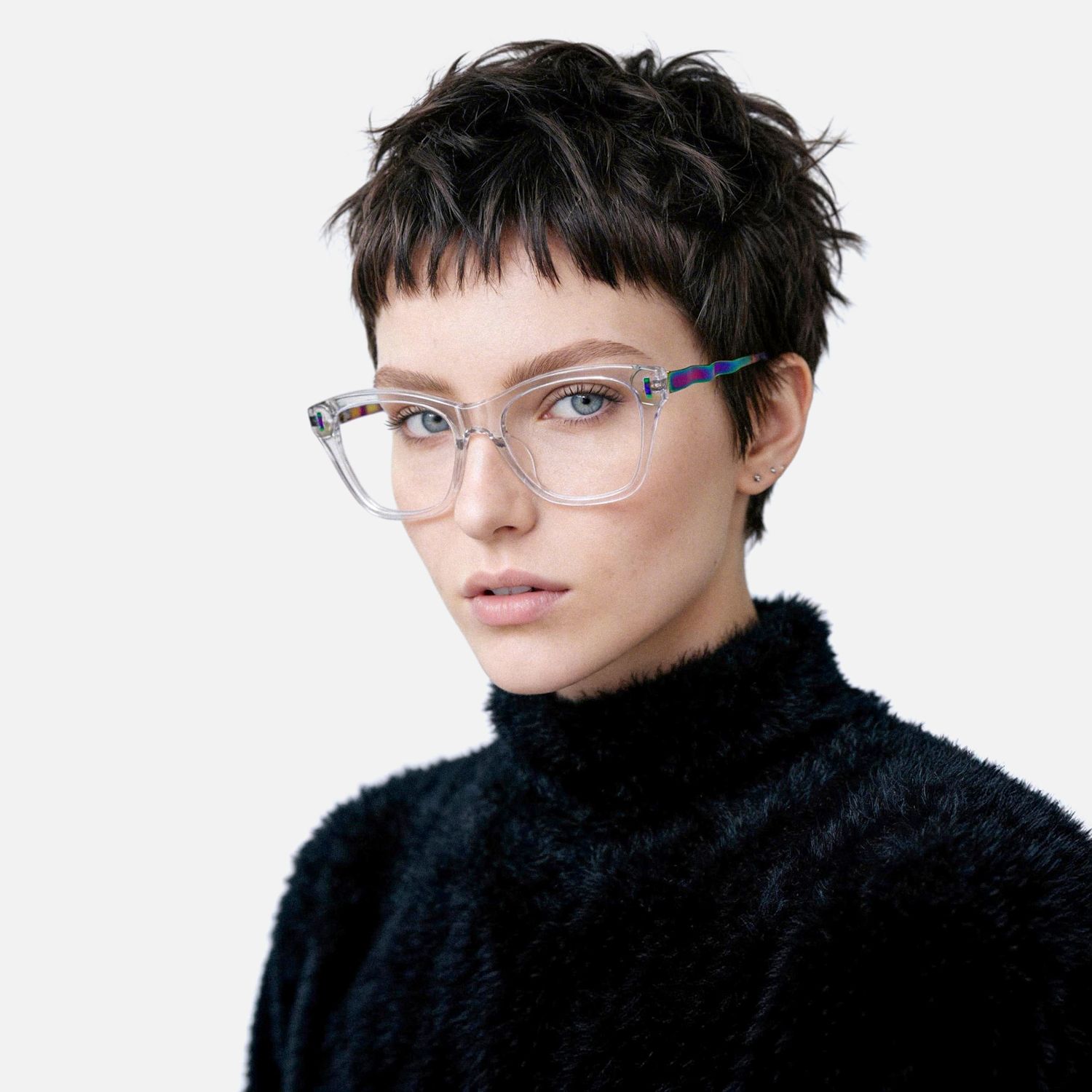 Explore the design story of Hype - Square Transparent Eyeglasses | Vooglam