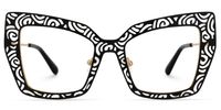 Darielle - Square Black Eyeglasses | Vooglam Angle View