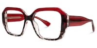 Edric - Geometric Red/Tortoise Eyeglasses - 2