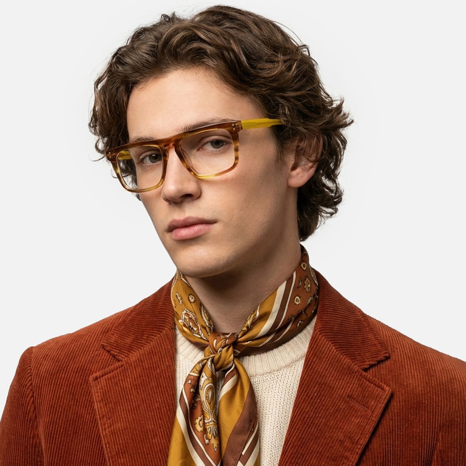 Explore the design story of Charlotte - Rectangle Brown Eyeglasses | Vooglam