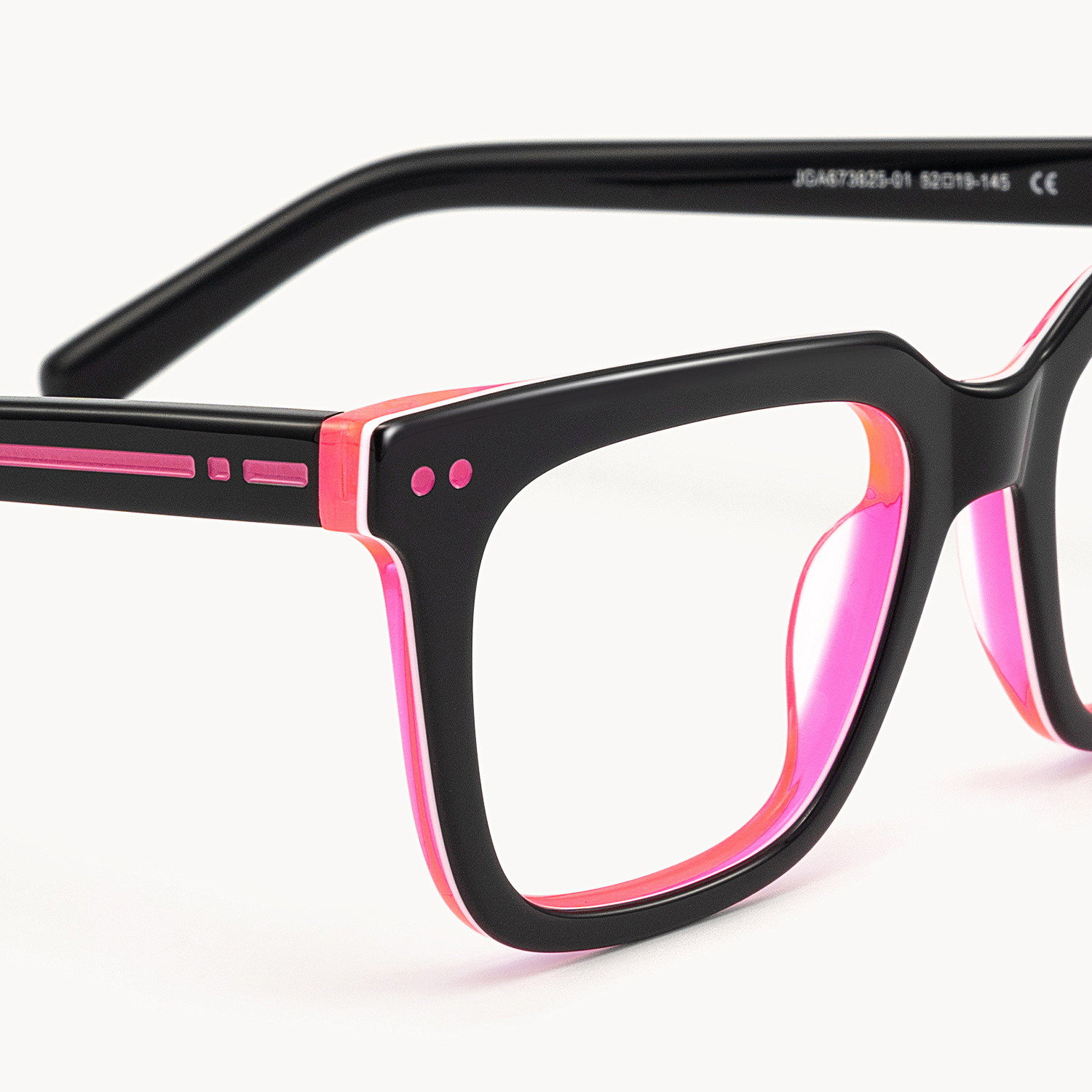 Remix - Rectangle Black Eyeglasses - 5