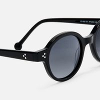 Obsidian - Round Black Sunglasses | Vooglam Design Details