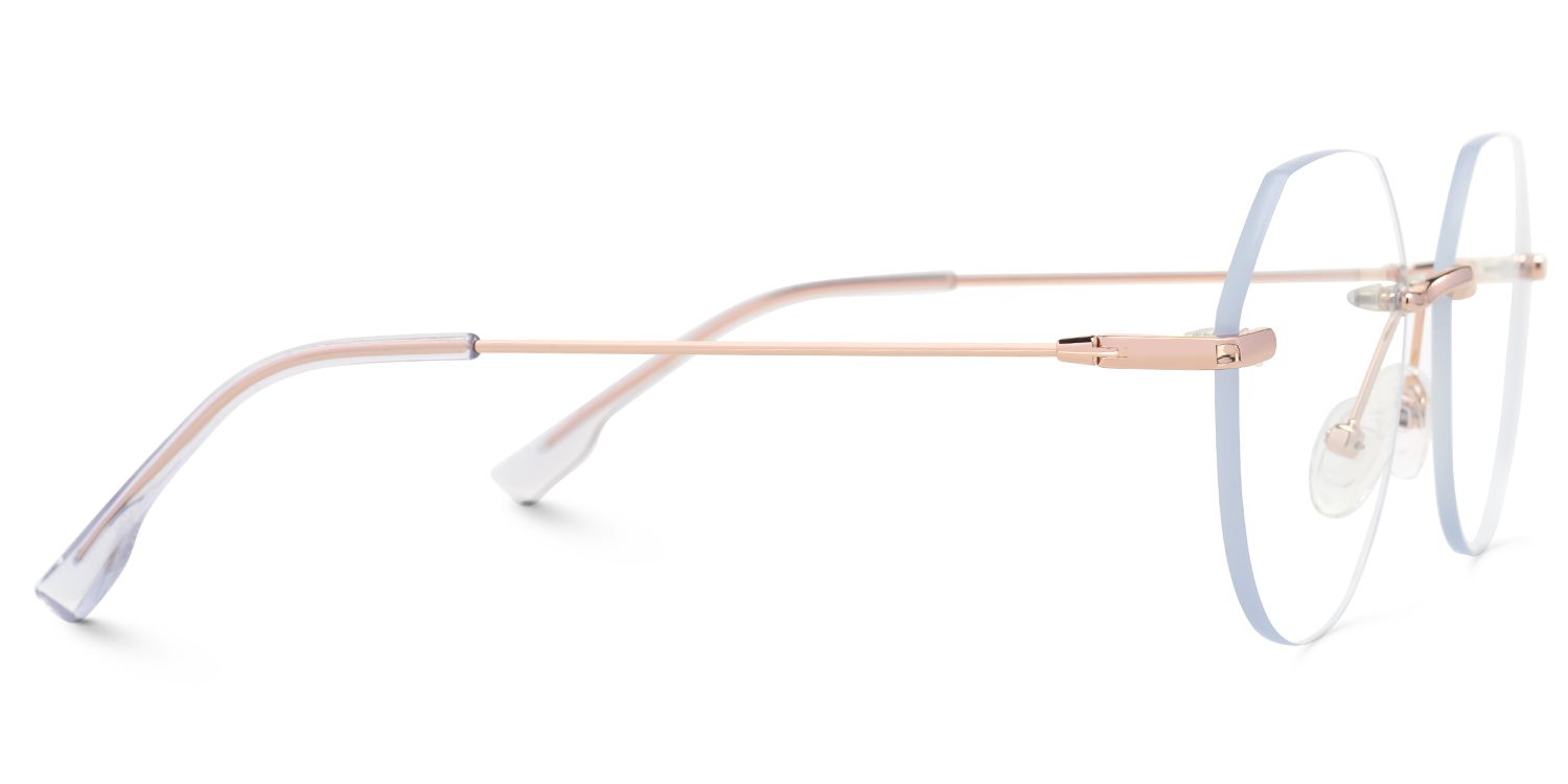 Emlyn - Geometric Pink Eyeglasses | Vooglam 4