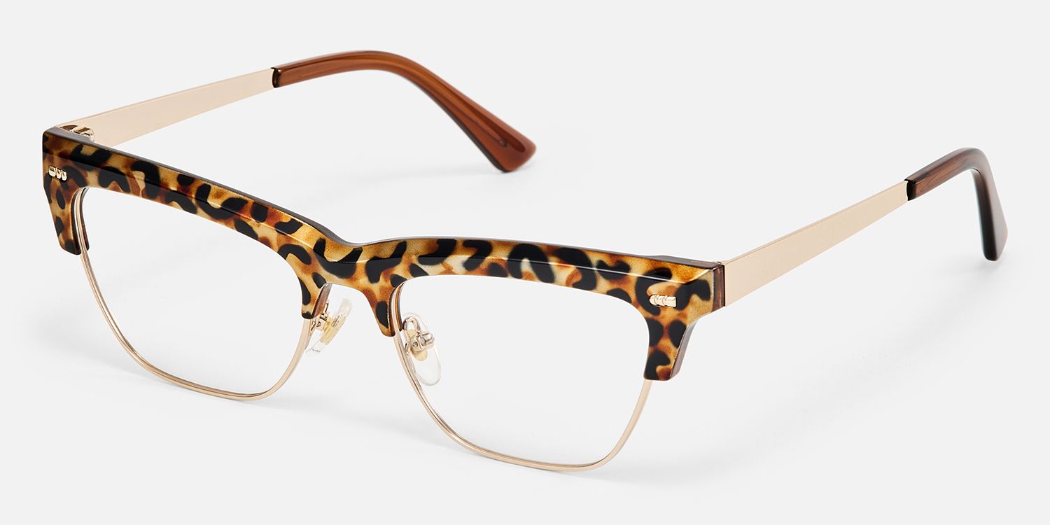 Gabriella - Cat Eye Tortoise Eyeglasses | Vooglam Front View
