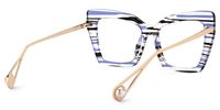 Felicitas - Butterfly Multicolor Eyeglasses | Vooglam Side View