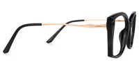 Edzia - Geometric Black Eyeglasses | Vooglam 
