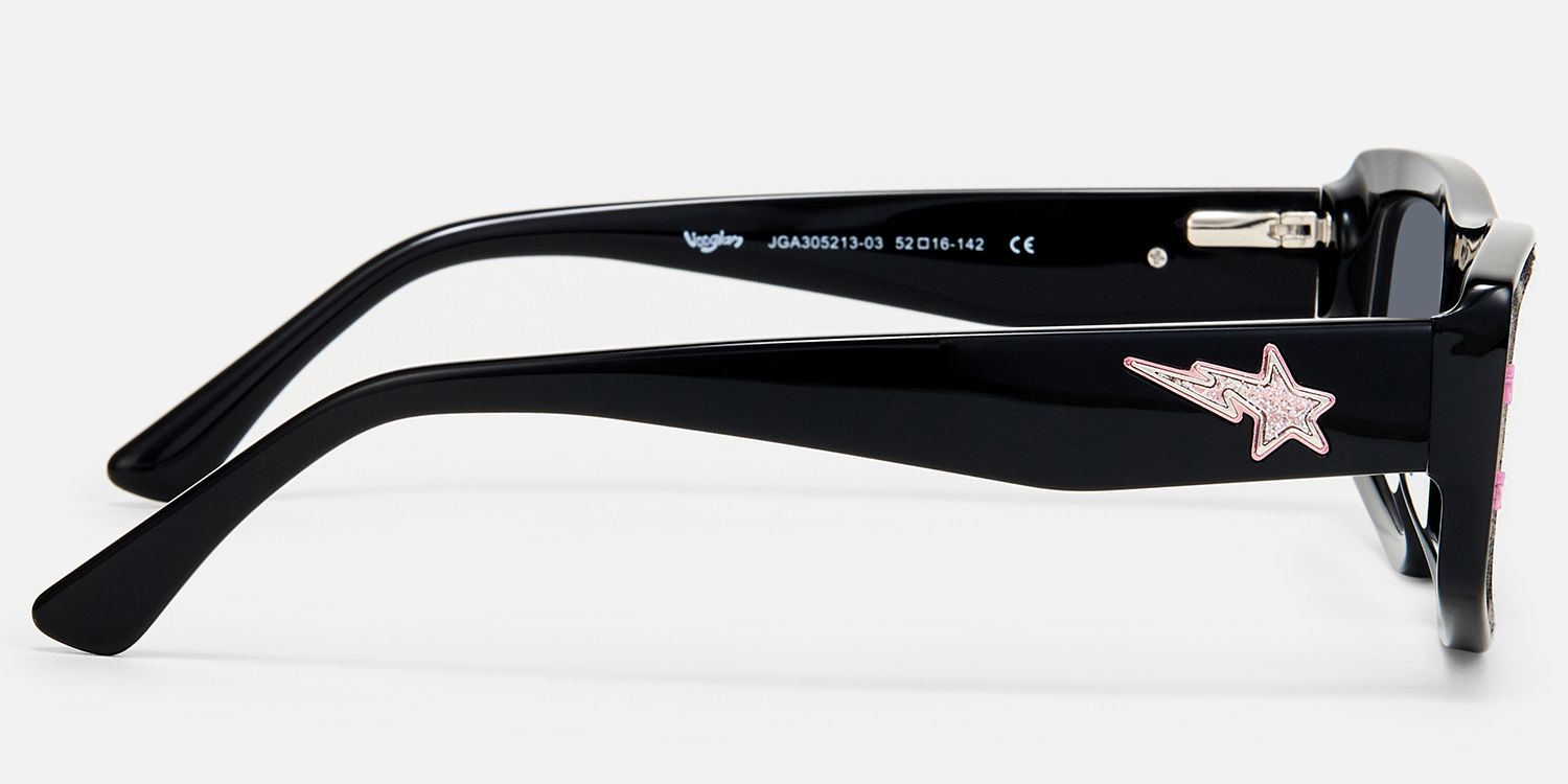 Maeva - Rectangle Black Sunglasses product detail 3