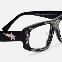 Maeva - Rectangle Black Eyeglasses | Vooglam Design Details