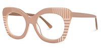 Inari - Cat Eye Pink Eyeglasses | Vooglam Front View