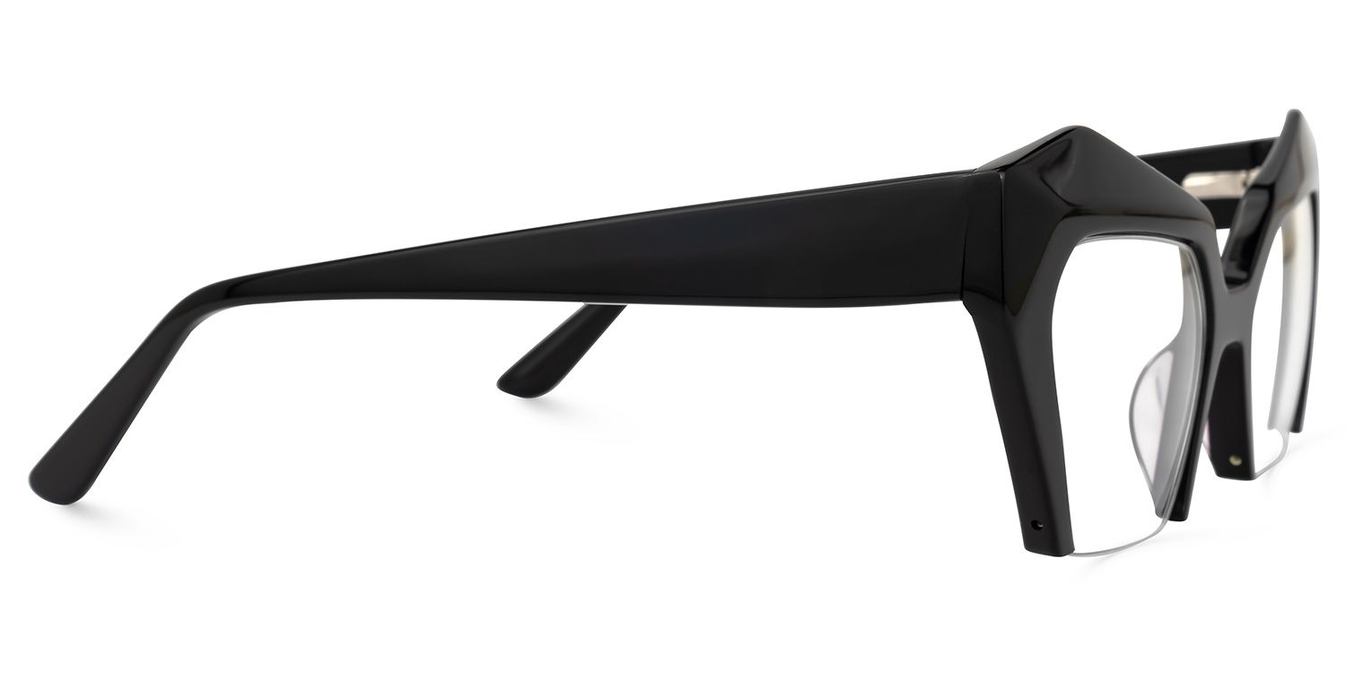 Aeneas - Cat Eye Black Eyeglasses | Vooglam 4