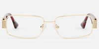 Alexandra - Rectangle Floral Eyeglasses | Vooglam Angle View