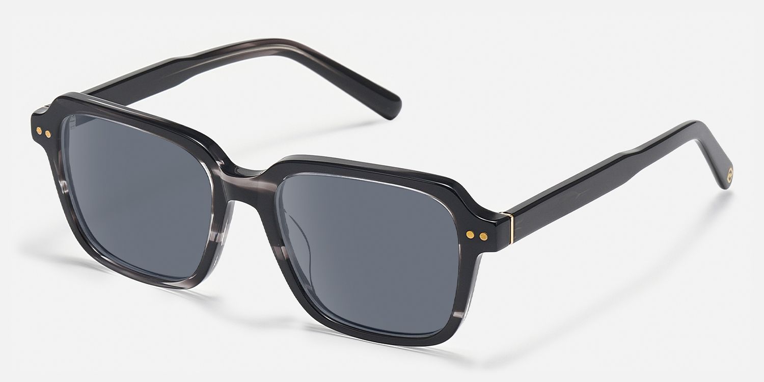 Jafaru - Rectangle Grey Sunglasses | Vooglam Front View