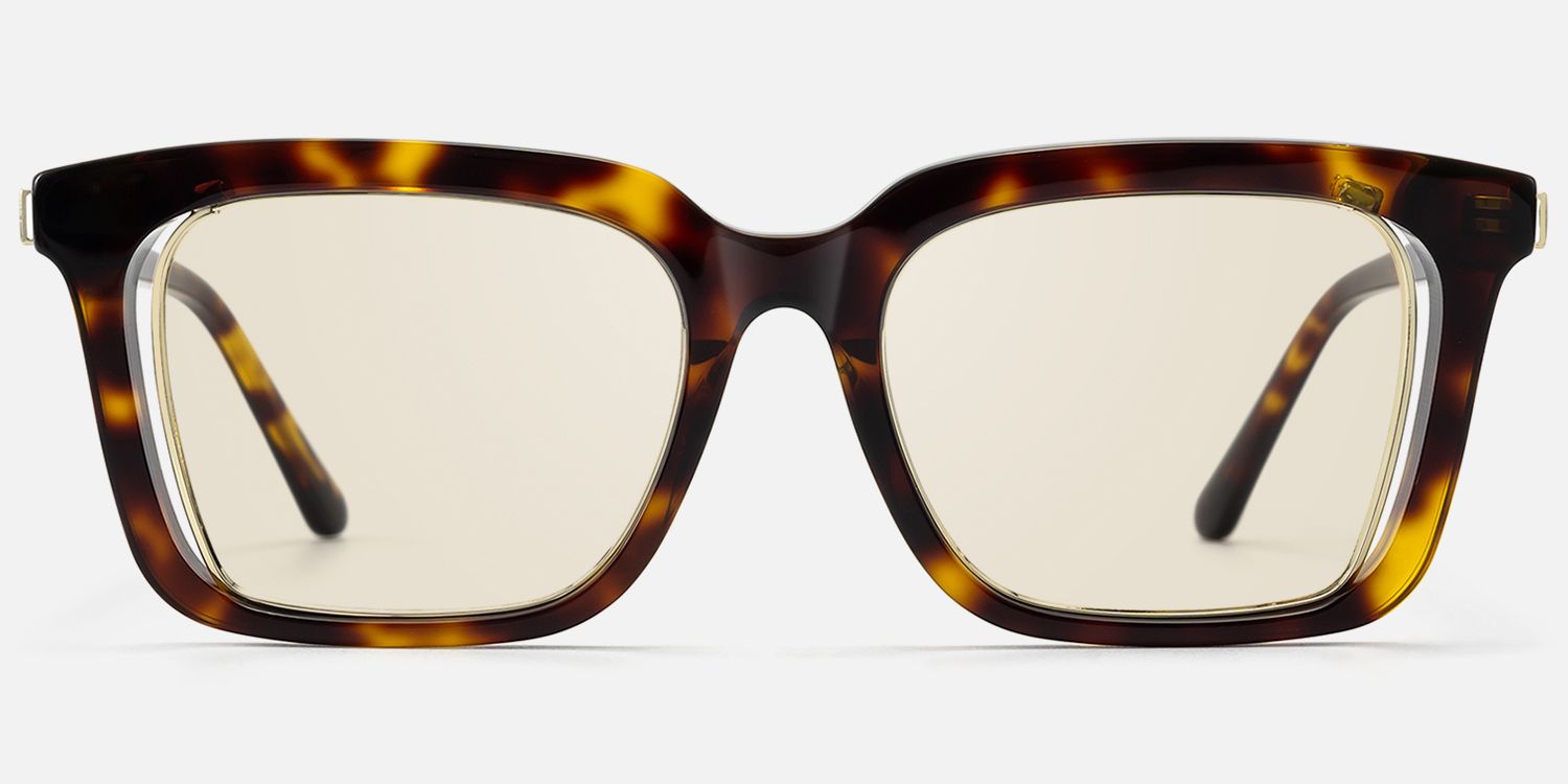 Chaparral - Retro Rectangle Tortoise Sunglasses | Vooglam Angle View