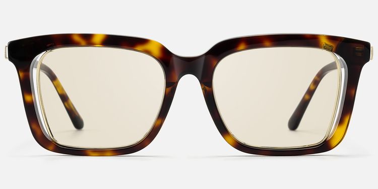 Chaparral - Retro Rectangle Tortoise Sunglasses | Vooglam