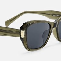 Flicker - Geometric Green Sunglasses | Vooglam Design Details