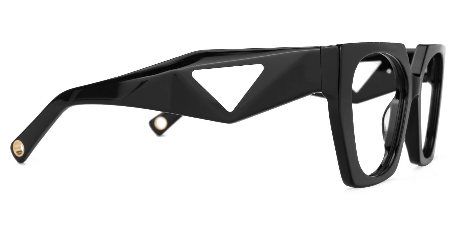 Eliab - Geometric Black Eyeglasses | Vooglam 4