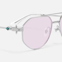 Aegis - Light Purple Tint Aviator Glasses | Vooglam Design Details