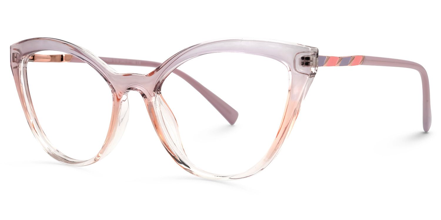 Delicah - Cat Eye Purple Eyeglasses | Vooglam Front View