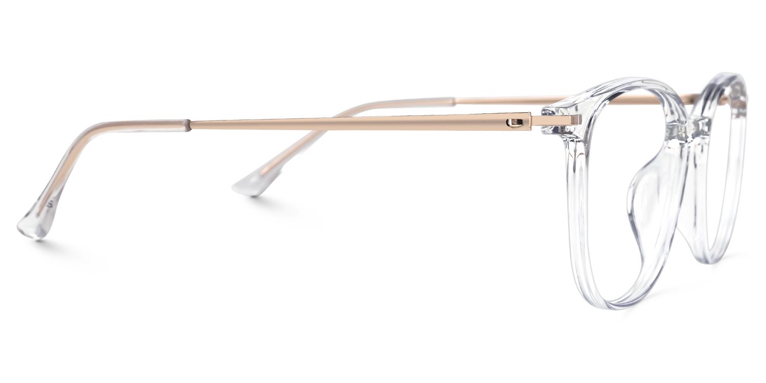 Ebony - Round Crystal Eyeglasses | Vooglam 4