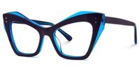 Ryann - Cat Eye Purple Eyeglasses | Vooglam Front View