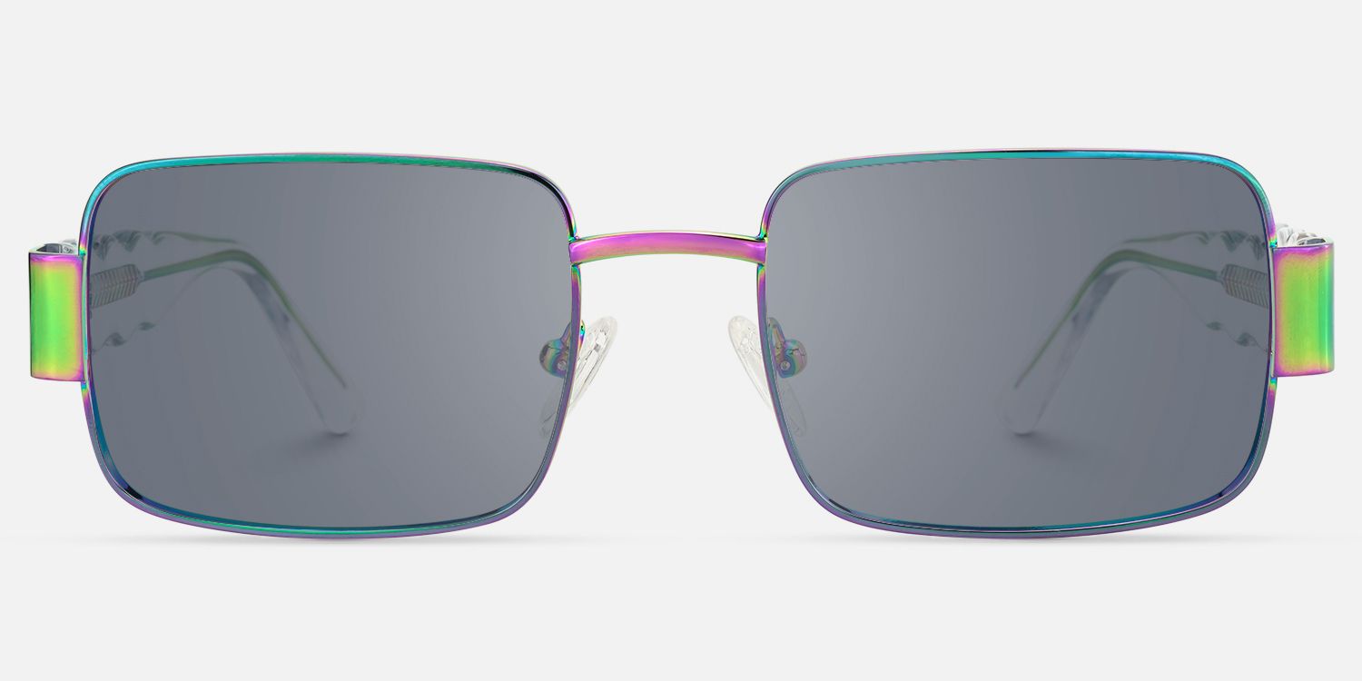Odelya - Rectangle Multicolor Sunglasses | Vooglam Angle View