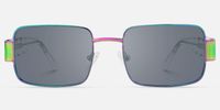 Odelya - Rectangle Multicolor Sunglasses | Vooglam Angle View