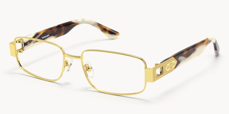 Cypher - Rectangle Gold Eyeglasses
