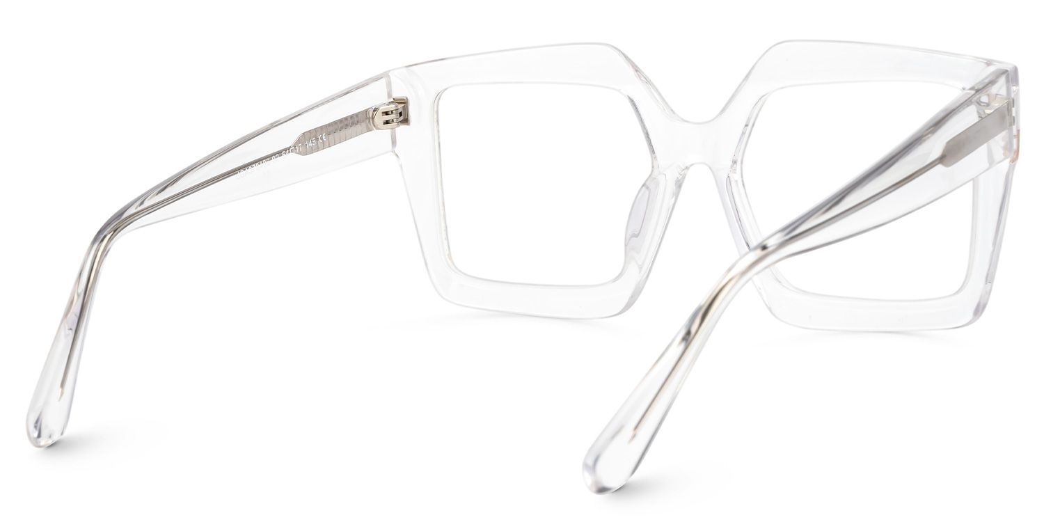 Faustine - Square Crystal Eyeglasses | Vooglam Side View