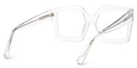 Faustine - Square Crystal Eyeglasses | Vooglam Side View