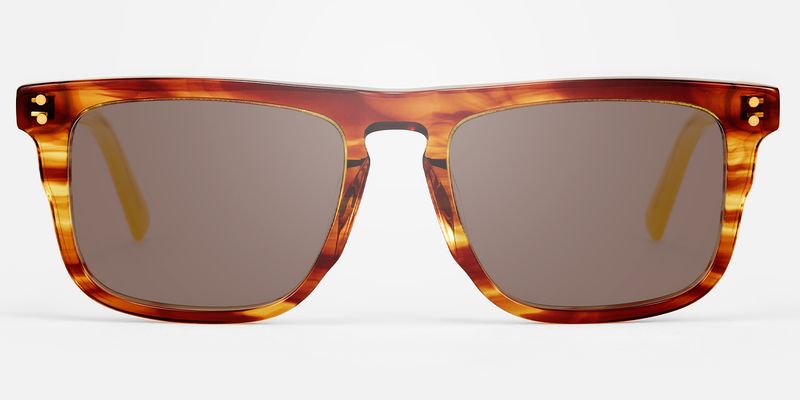 Charlotte - Rectangle Brown Sunglasses