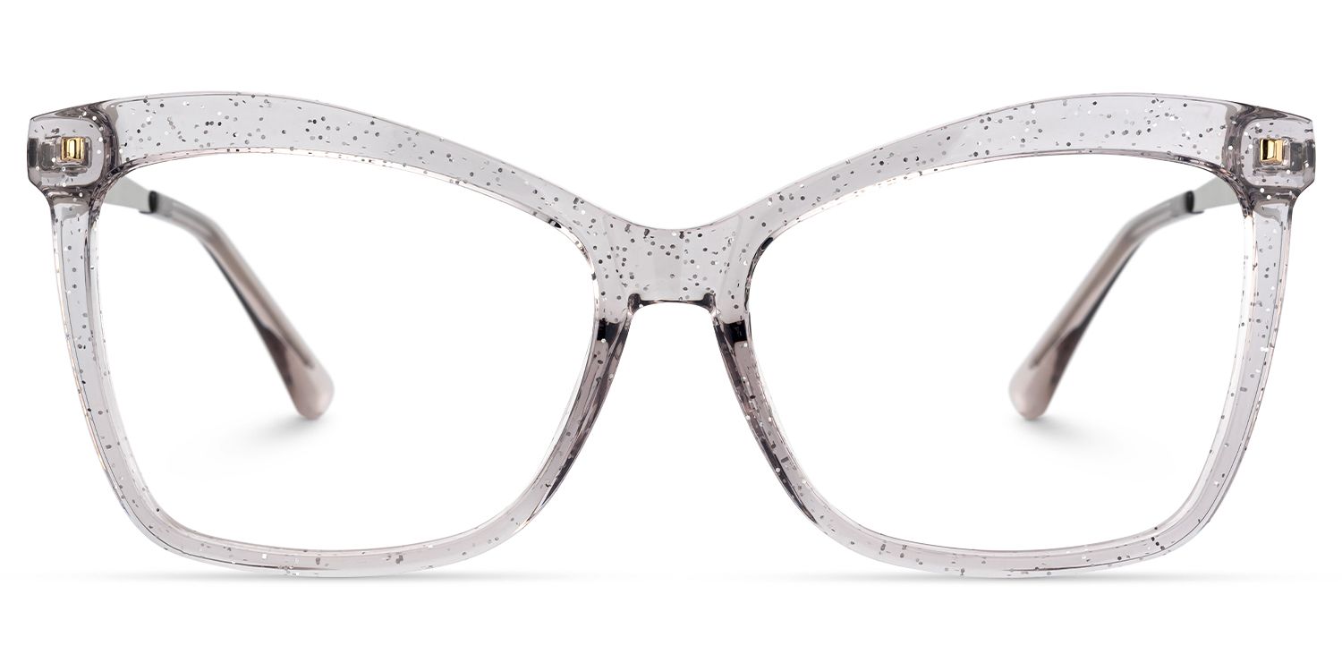 Libby - Butterfly Grey Eyeglasses | Vooglam Angle View