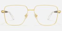 Griot - Square Gold Eyeglasses | Vooglam Angle View