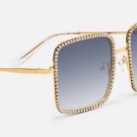 Kafele - Square Gold Sunglasses | Vooglam Design Details