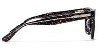 Drip - Rectangle Black Sunglasses | Vooglam Side View
