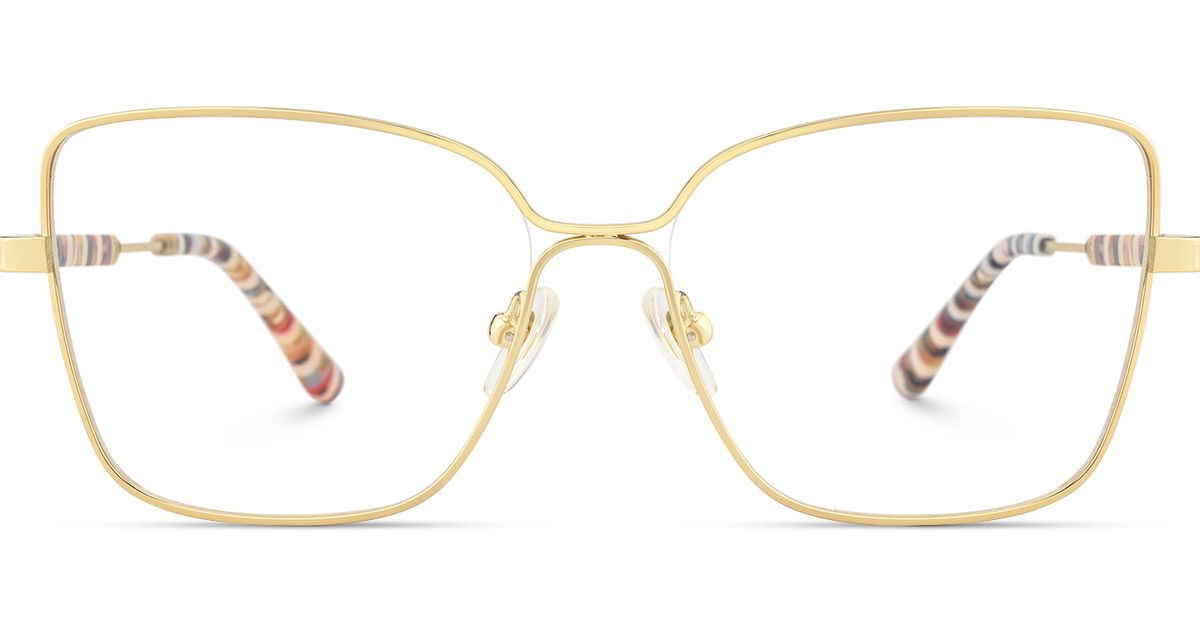 Briar - Square Gold Eyeglasses | Vooglam