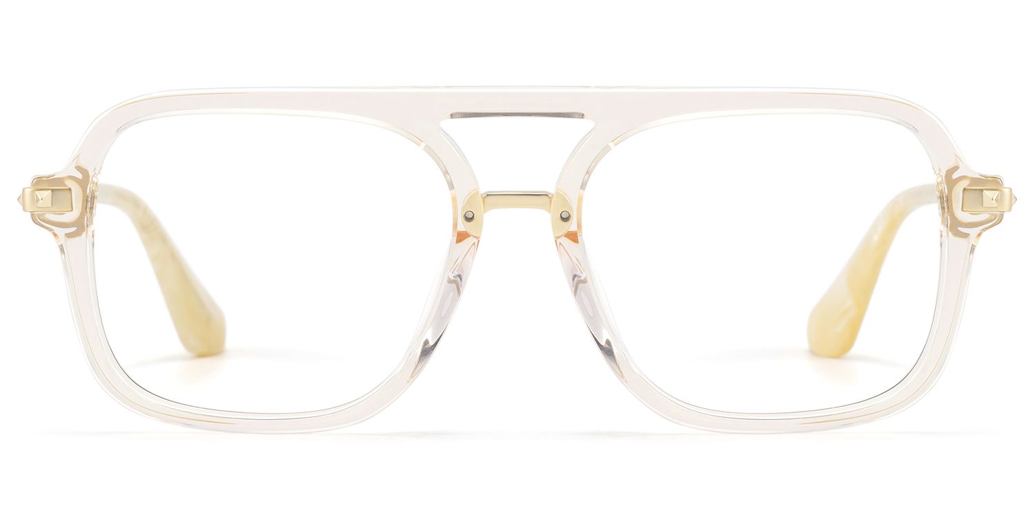 Marfa - Transparent Yellow Aviator Glasses | Vooglam Product Details 1