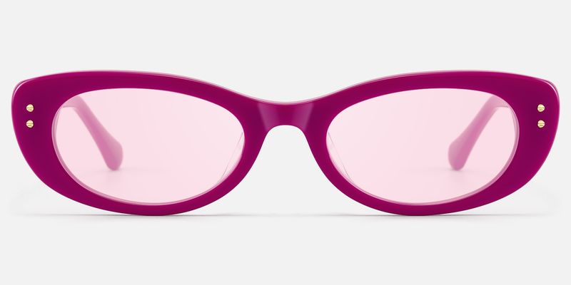 Ginza - Pink Tinted Magenta Y2K Rave Sunglasses | Vooglam