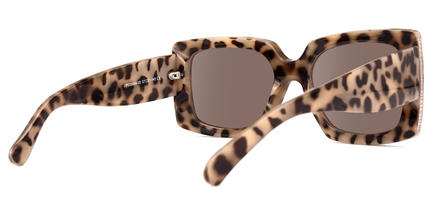 Borislav - Rectangle Animal Sunglasses by Vooglam - Side View