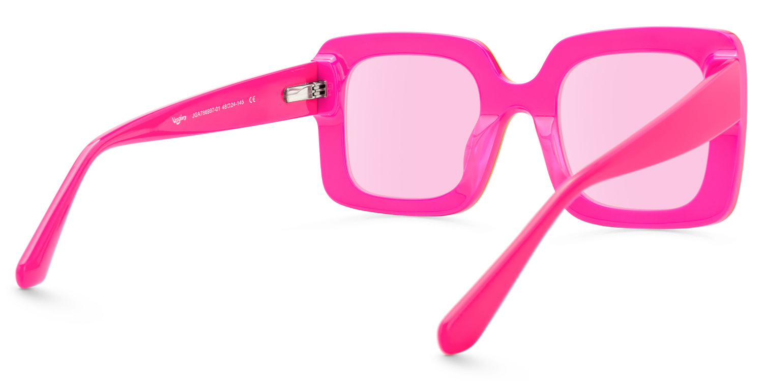 Esadowa - Square Pink Sunglasses