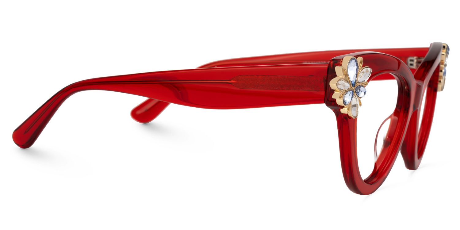 Farai - Cat Eye Red Eyeglasses | Vooglam 4
