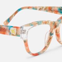 Fusion - Cat Eye Floral Eyeglasses | Vooglam Design Details