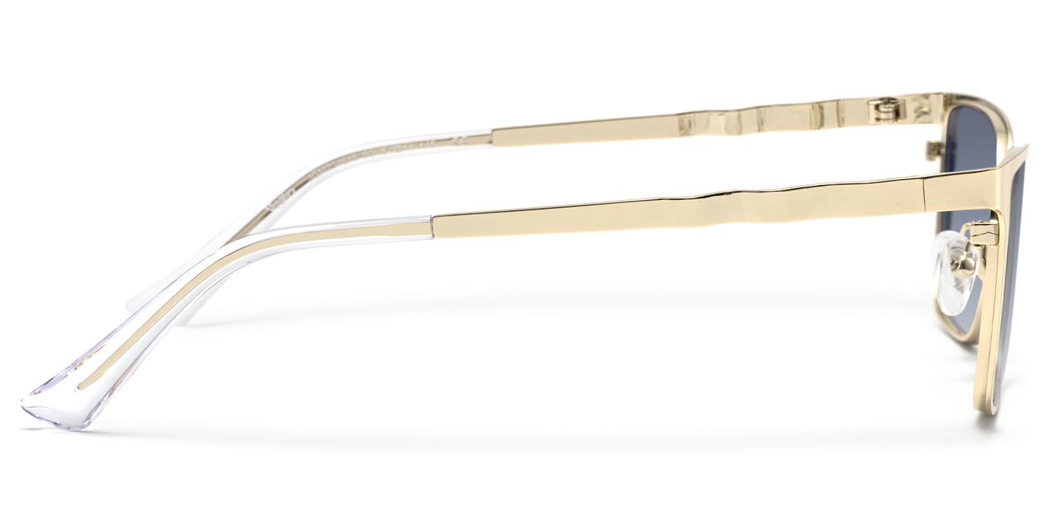 Hologram - Rectangle Gold Sunglasses - 4