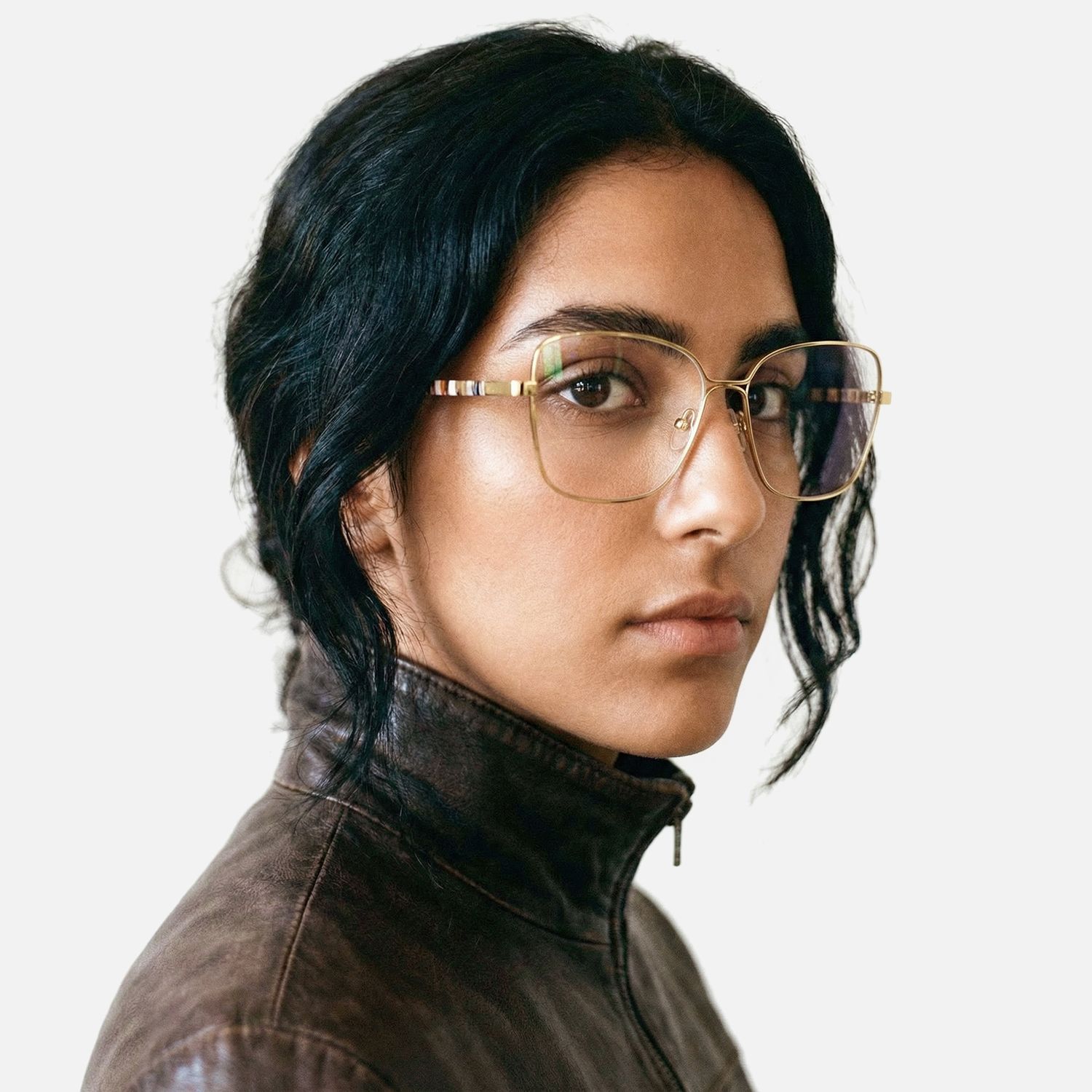 Explore the design story of Briar - Square Gold Eyeglasses | Vooglam